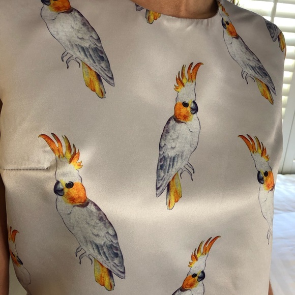 3 LEFT M-XL Chic Art Cockatoo Bird Lined Tank Top - Picture 3 of 4
